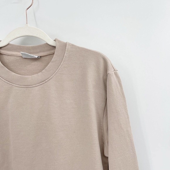 Bolongaro Trevor Crewneck Sweatshirt Beige Size S Long‎ Sleeve Ribbed Trim - Picture 2 of 10